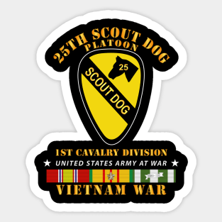 25th Scout Dog Platoon 1st Cav - VN SVC Sticker